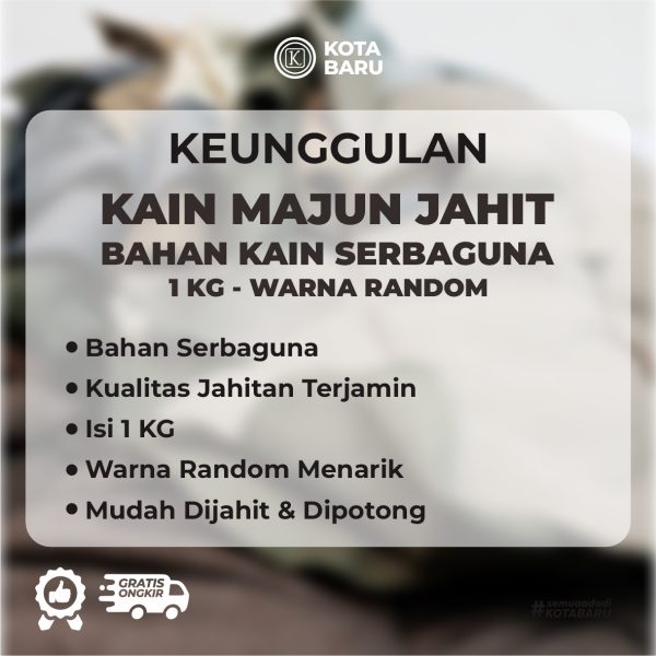 Kain Majun Warna Jahit
