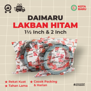 Lakban Hitam 1 1/2 inch Daimaru 36 x 12 mm