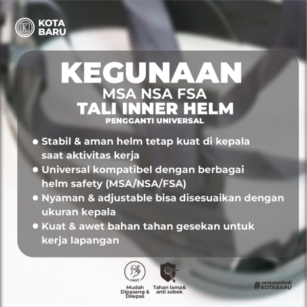 MSA NSA FSA Tali Inner Helm Pengganti Universal Kuat & Nyaman Digunakan